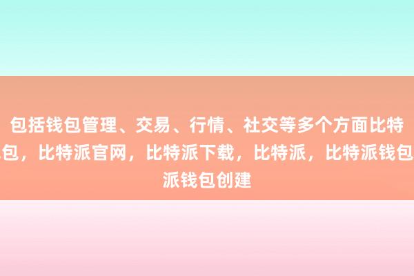 包括钱包管理、交易、行情、社交等多个方面比特派钱包，比特派官网，比特派下载，比特派，比特派钱包创建