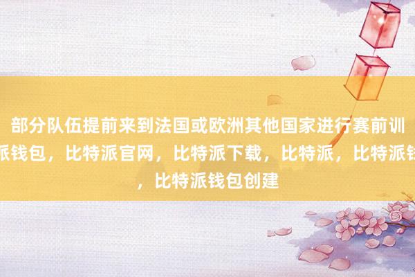 部分队伍提前来到法国或欧洲其他国家进行赛前训练比特派钱包，比特派官网，比特派下载，比特派，比特派钱包创建