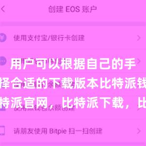 用户可以根据自己的手机系统选择合适的下载版本比特派钱包，比特派官网，比特派下载，比特派，比特派钱包创建